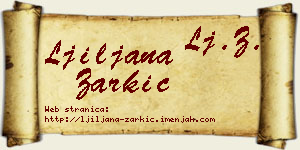 Ljiljana Žarkić vizit kartica